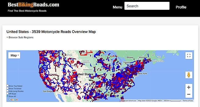 Motorcycle Rides Near Me USA